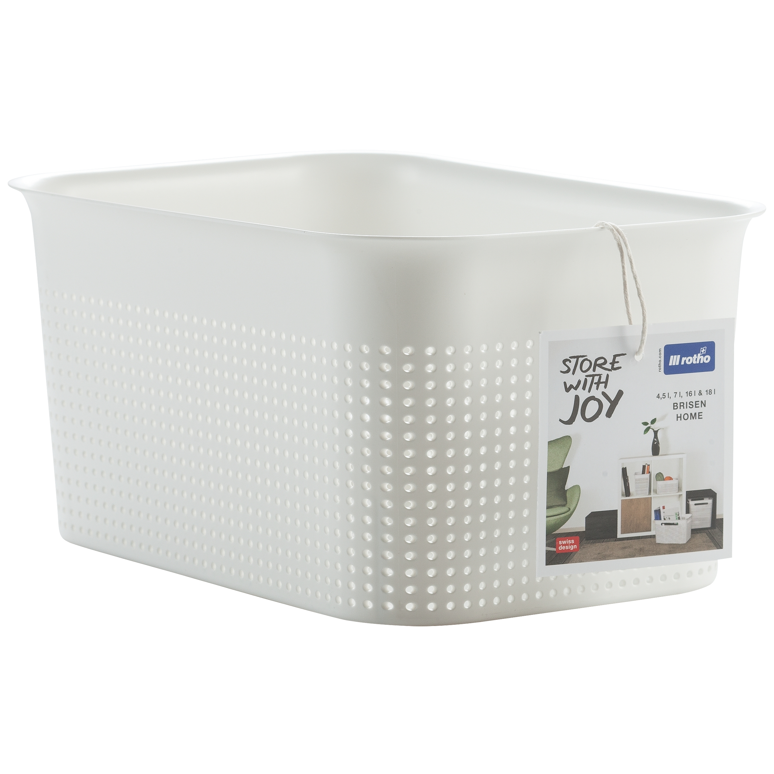 Rotho Brisen pojemnik łazienkowy 4,5 l biały 1023701100 - Wysyłka w 24h