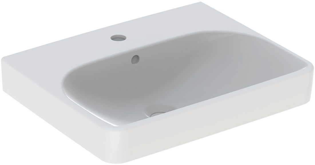 Geberit Smyle Square umywalka 55x44 cm ścienna prostokątna KeraTect biała 500.259.01.8