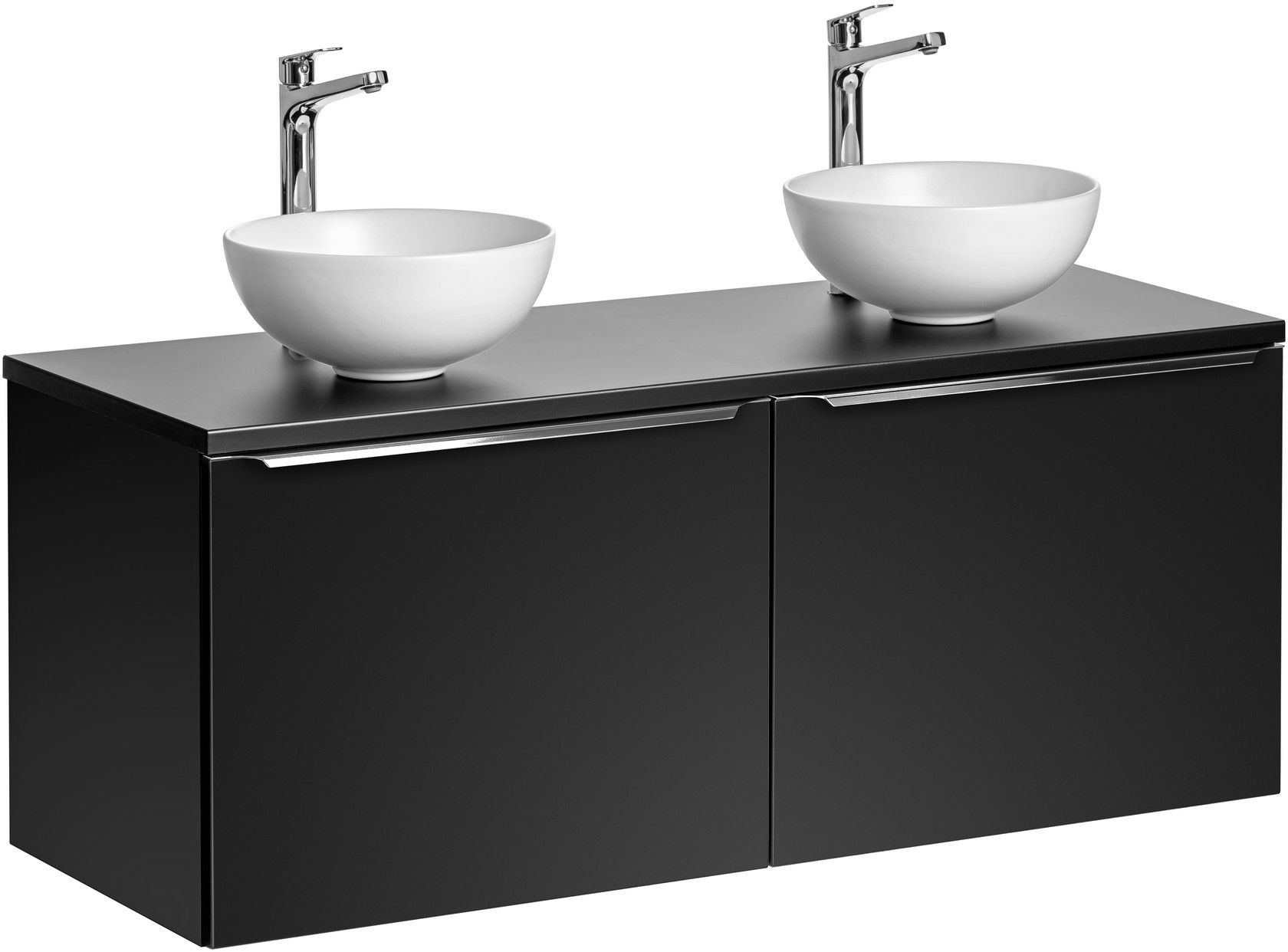 Zestaw meblowy Santa Fe Black szafka podumywalkowa 120 cm czarna z blatem i umywalkami Domi SET-SFBL B 120CM UN. DOMI MW