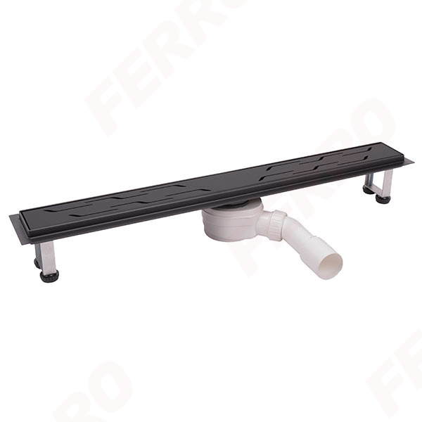 Ferro odpływ prysznicowy 80 cm liniowy czarny mat OL80-BL