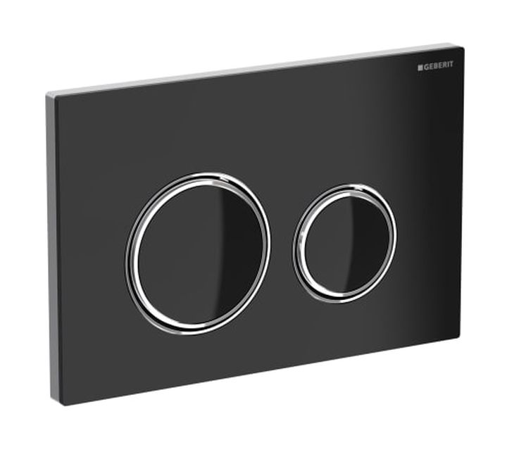 Geberit Sigma50 przycisk spłukujący do WC chrom błyszczący-czarny 115.884.SJ.1