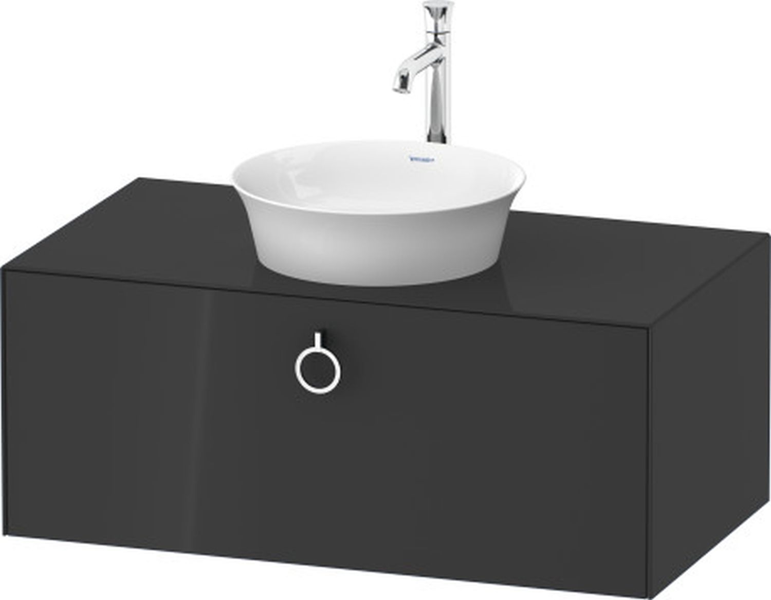 Duravit White Tulip szafka 100 cm podumywalkowa wisząca grafitowy wysoki połysk WT49810H1H1