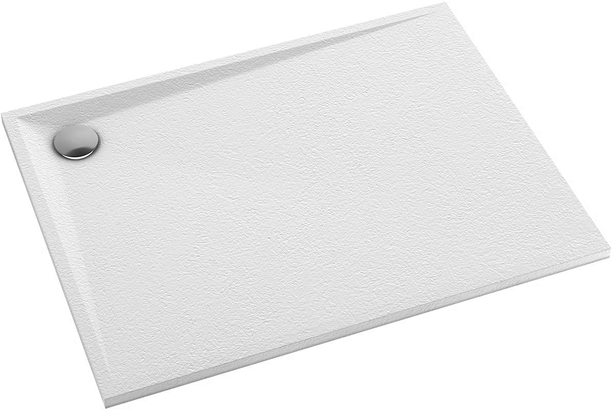Omnires Stone brodzik 100x80 cm prostokątny kompozyt biały mat STONE80/100BM