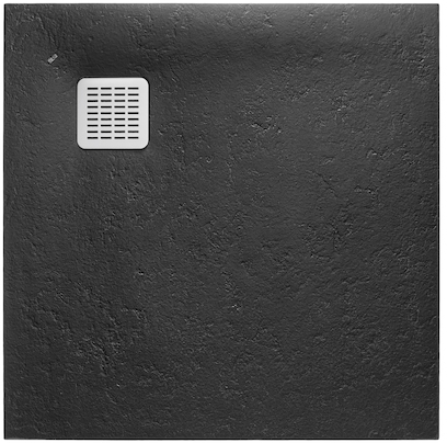 Roca Terran brodzik 80x80 cm kwadratowy kompozyt Stonex czarny AP10332032001400