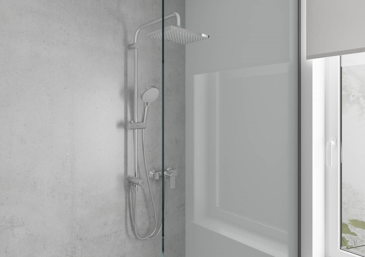 Hansgrohe Vernis Shape zestaw prysznicowy ścienny z deszczownicą chrom 26282000