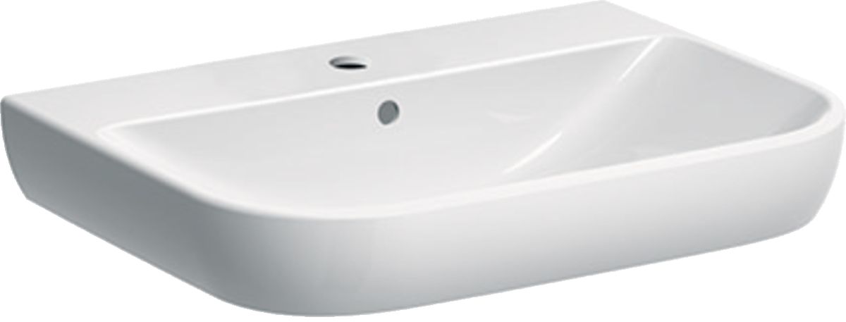Geberit Smyle Square umywalka 65x48 cm ścienna prostokątna KeraTect biała 500.230.01.8
