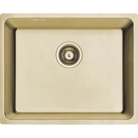 Laveo Aden zlewozmywak stalowy 54x44 cm złoty SLA_G10T