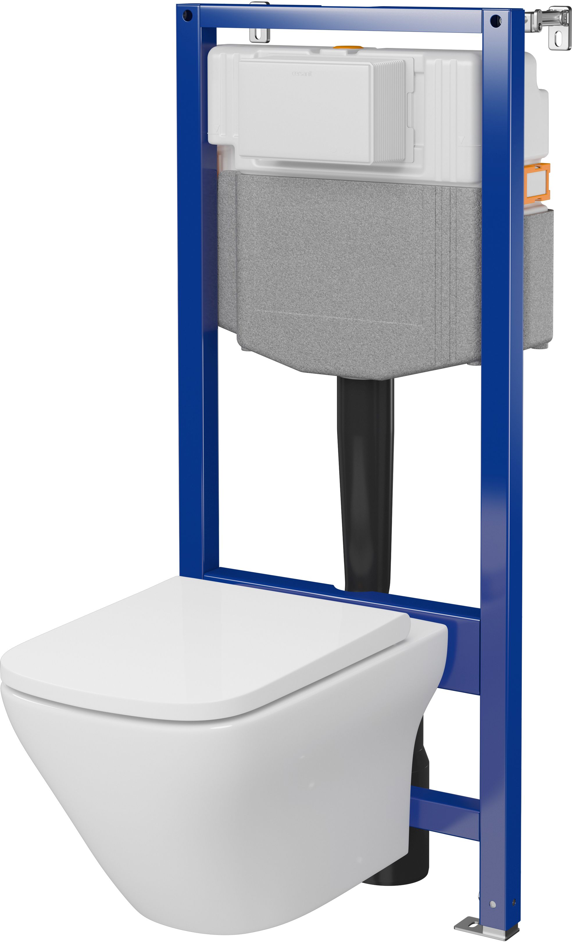 Zestaw Cersanit Larga miska WC CleanOn z deską wolnoopadającą i stelaż podtynkowy Aqua 2.0 S701-801