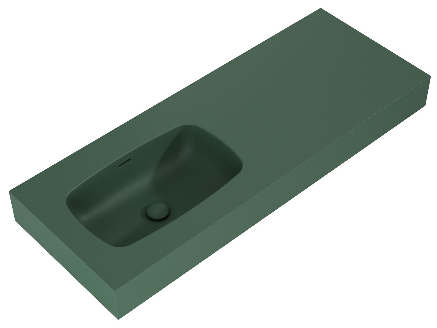 Elita Dimple umywalka 121x46 cm prostokątna ścienna forest green matt RE041201027010