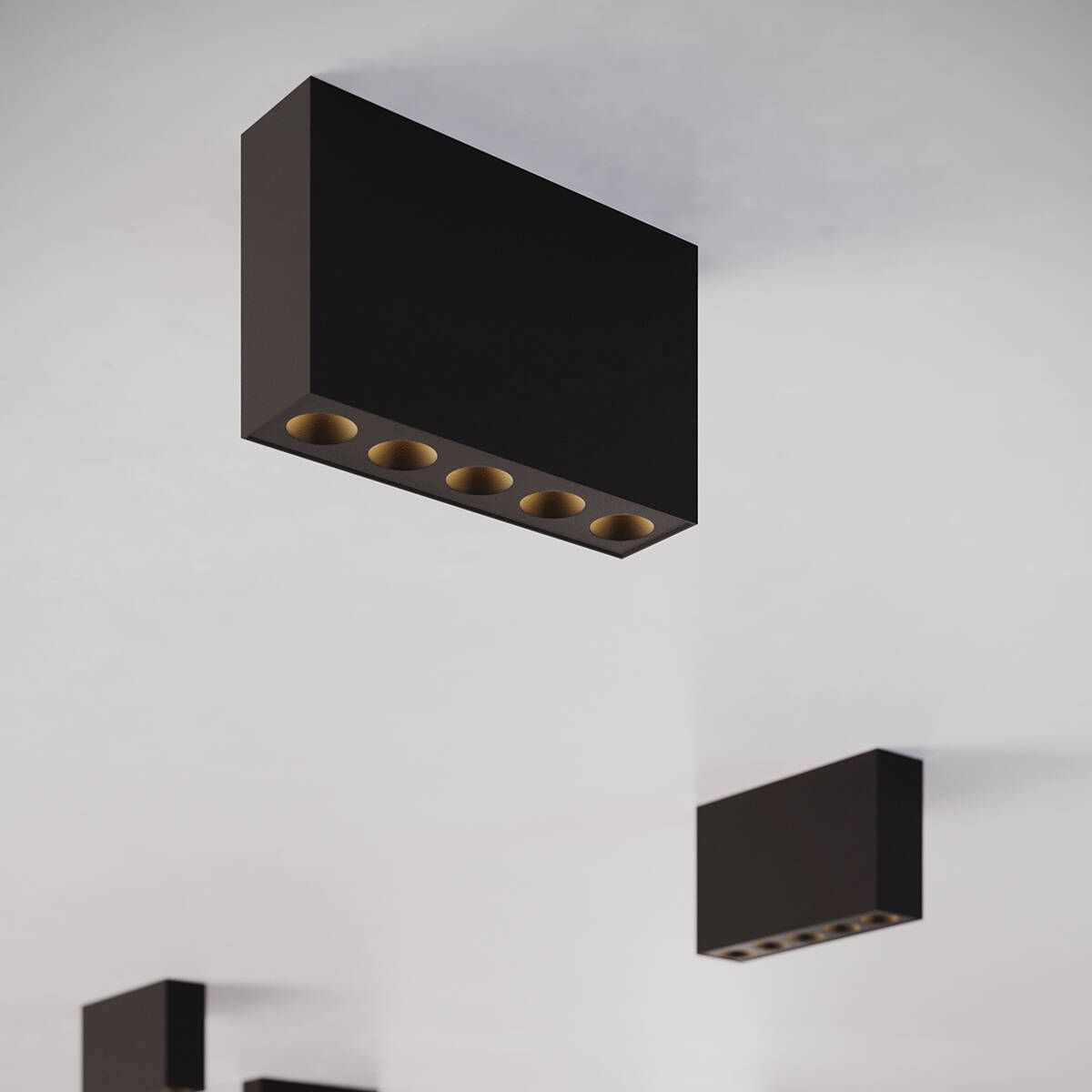 Sollux Lighting Sole lampa podsufitowa 5x11W czarny SL.1212