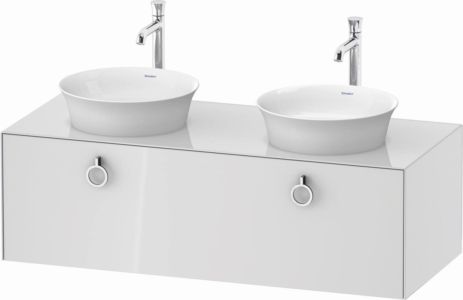 Duravit White Tulip szafka 130 cm podumywalkowa wisząca biały wysoki połysk WT4983B8585