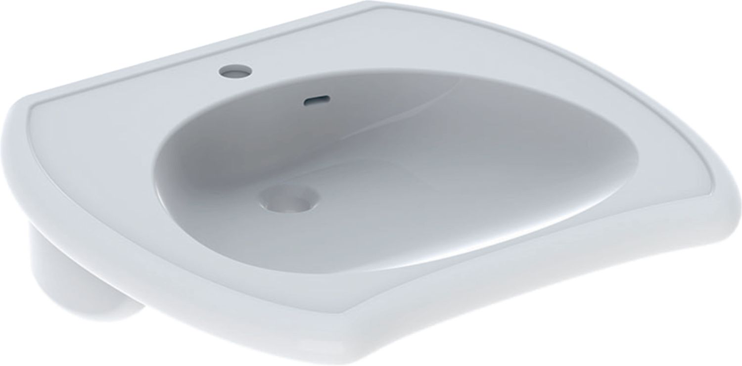 Geberit Vitalis umywalka 65x60 cm ścienna dla niepełnosprawnych biała 121766000