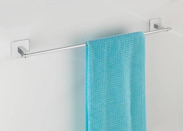 Wenko Turbo-Loc Quadro Ed wieszak na ręcznik 60 cm ścienny srebrny 23853100