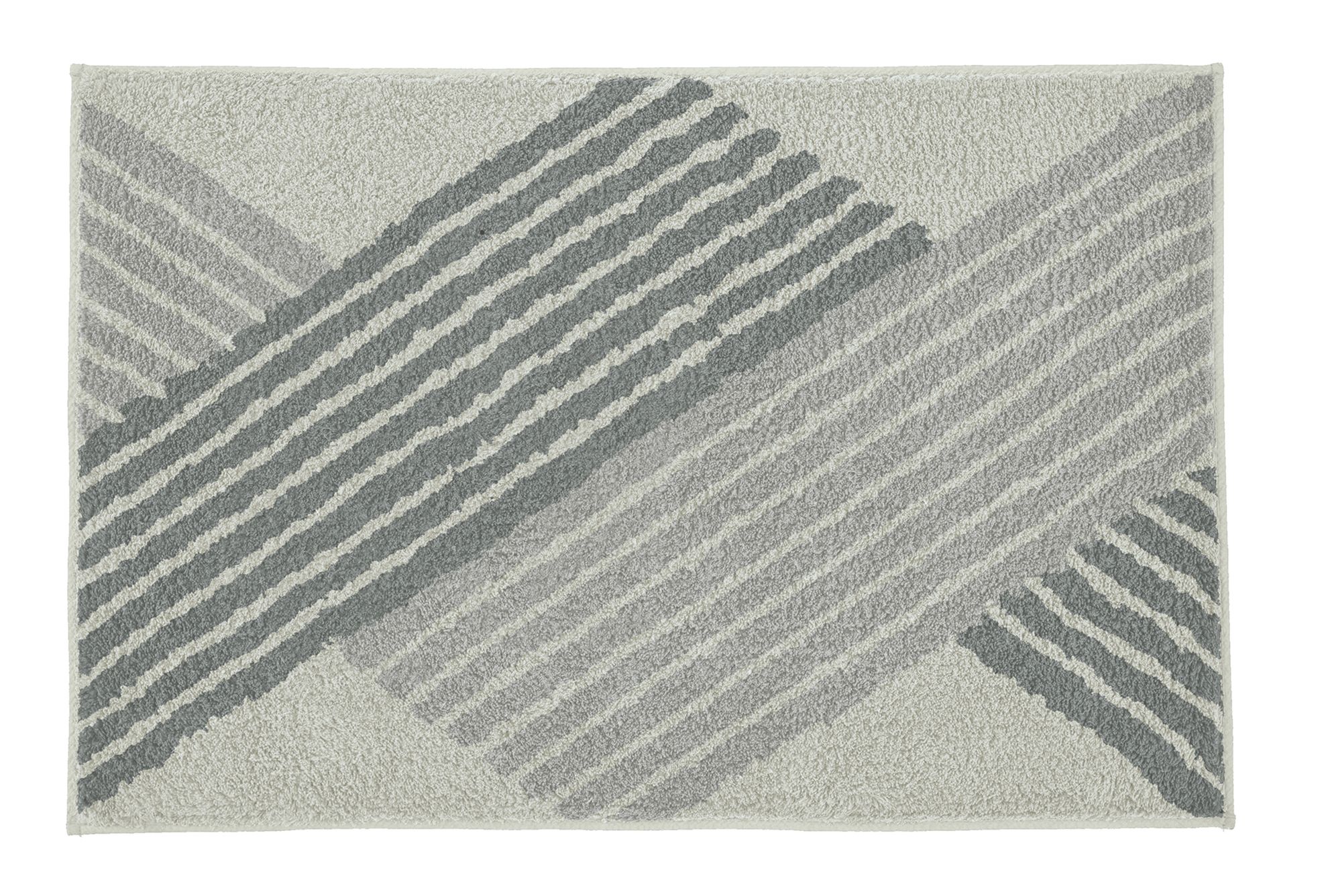 Kleine Wolke Cross dywanik łazienkowy 80x140 cm poliester szary 9181901657