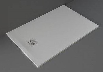 Rak Ceramics Feeling brodzik 80x120 cm prostokątny Raksolid szary RFST080120S503