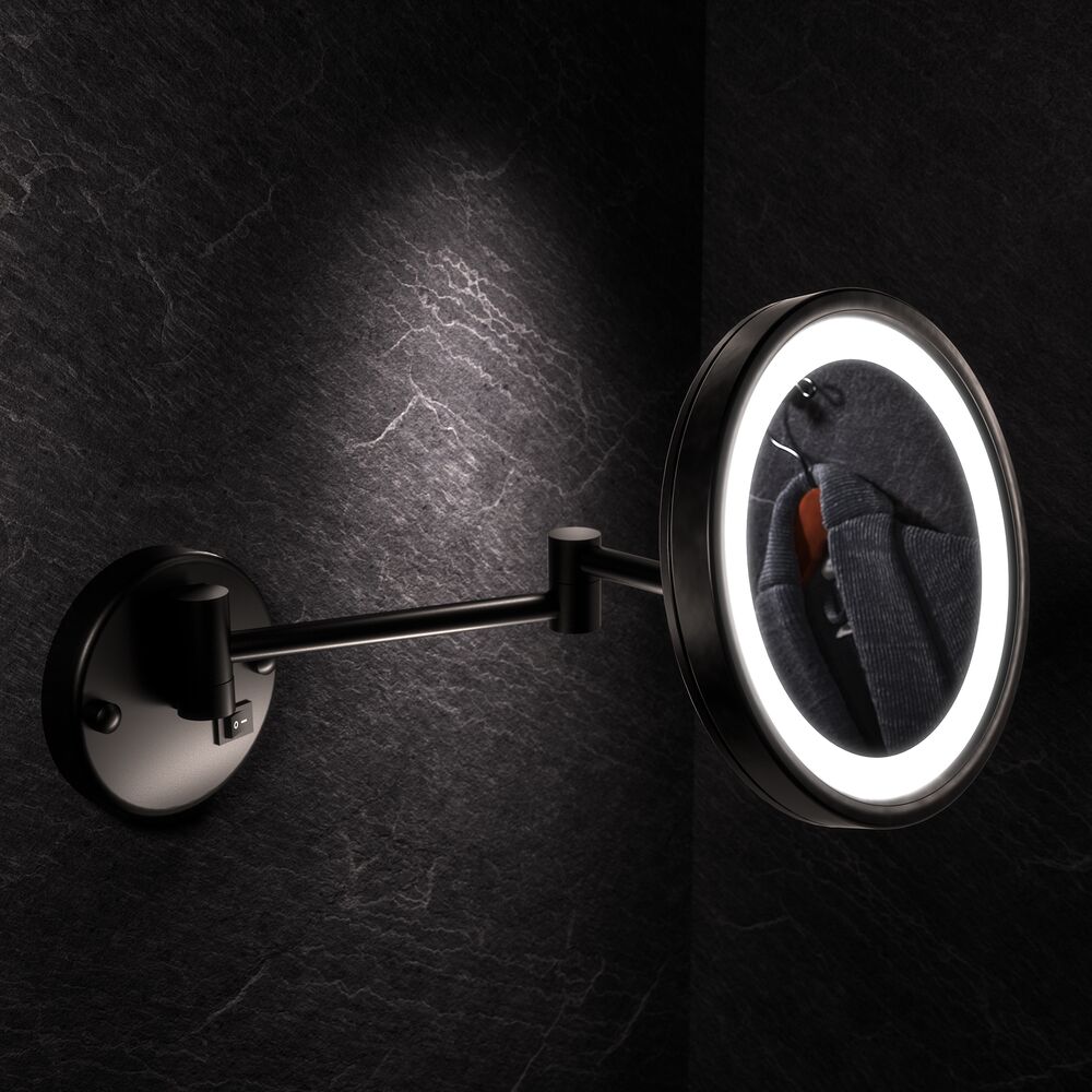Geesa Mirror lusterko kosmetyczne 21,5x21,5 cm okrągłe z oświetleniem chrom 911093-06
