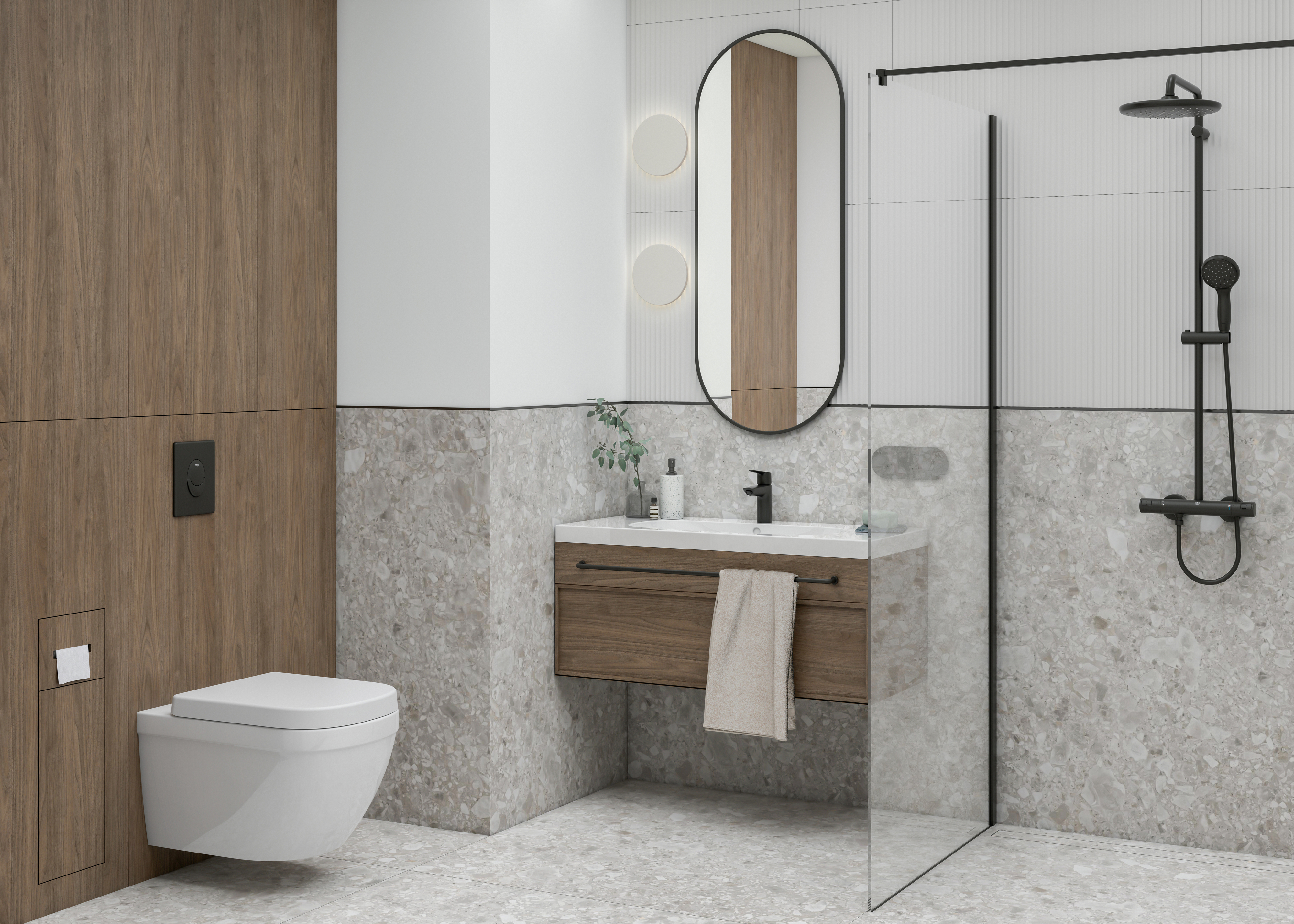 Grohe Start bateria umywalkowa stojąca QuickFix czarny mat 235752432 - Wysyłka w 24h