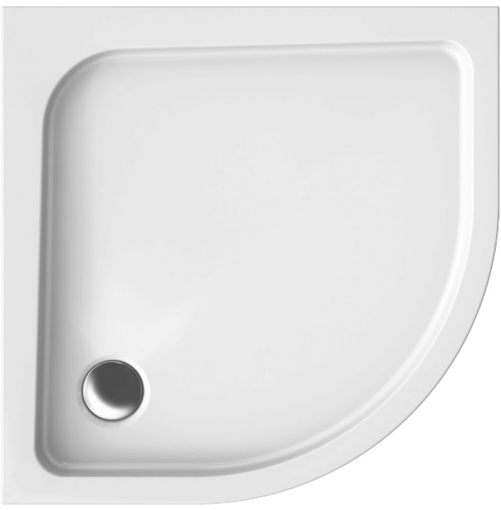 Polimat Pako brodzik 80x80 cm półokrągły biały 00094