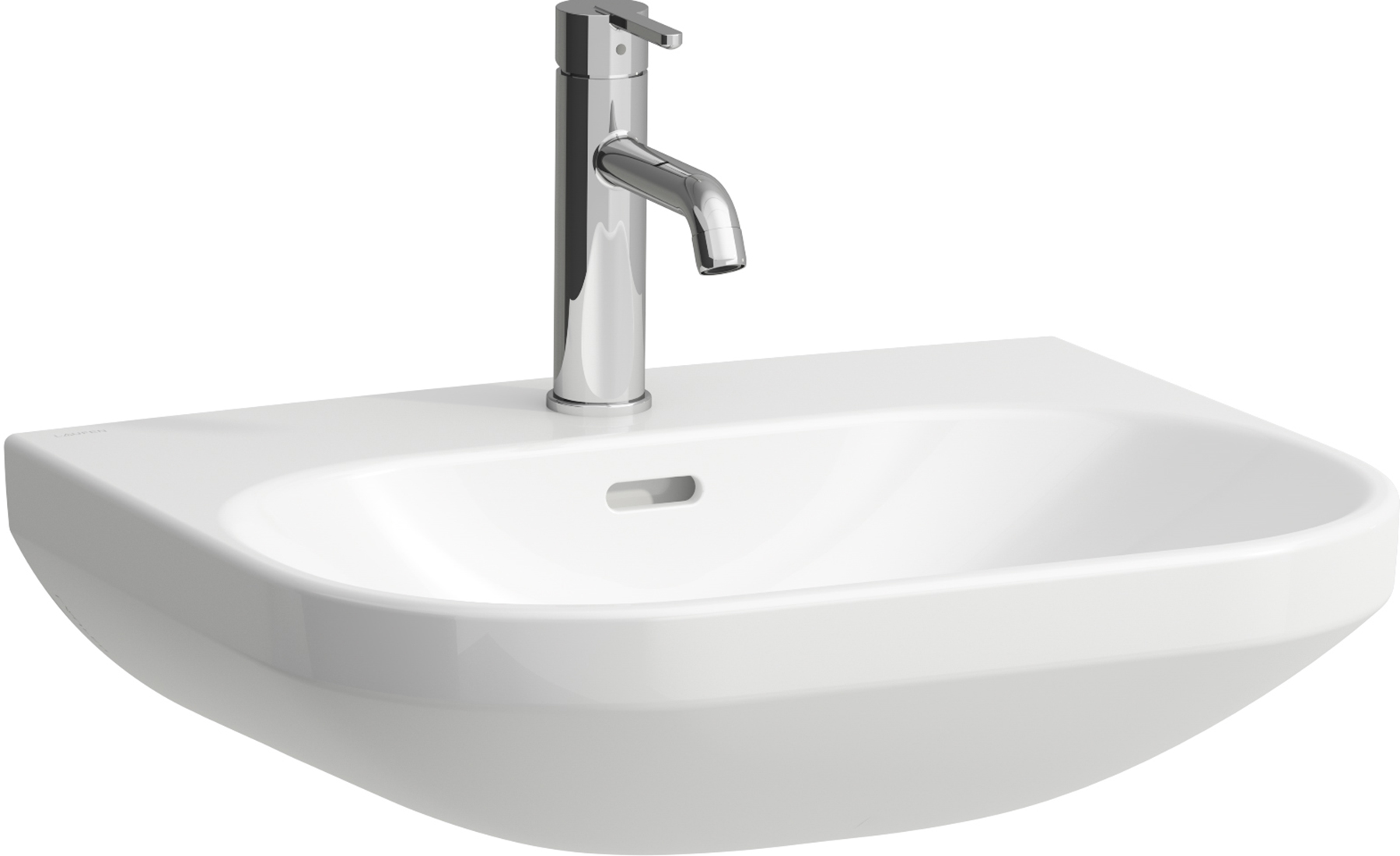 Laufen Lua umywalka 55x46 cm półokrągła ścienna biała H8110810001091