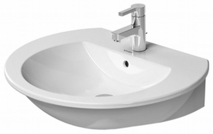 Duravit Darling New umywalka 65x55 cm ścienna półokrągła WonderGliss biała 26216500001