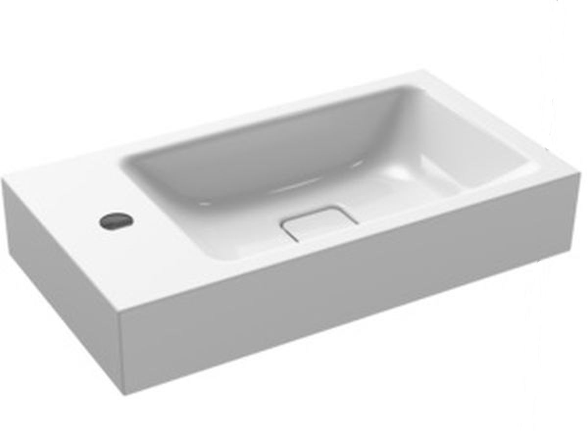 Kaldewei Cono umywalka 55x30 cm ścienna prostokątna lewa model 3073 biała 908006393001