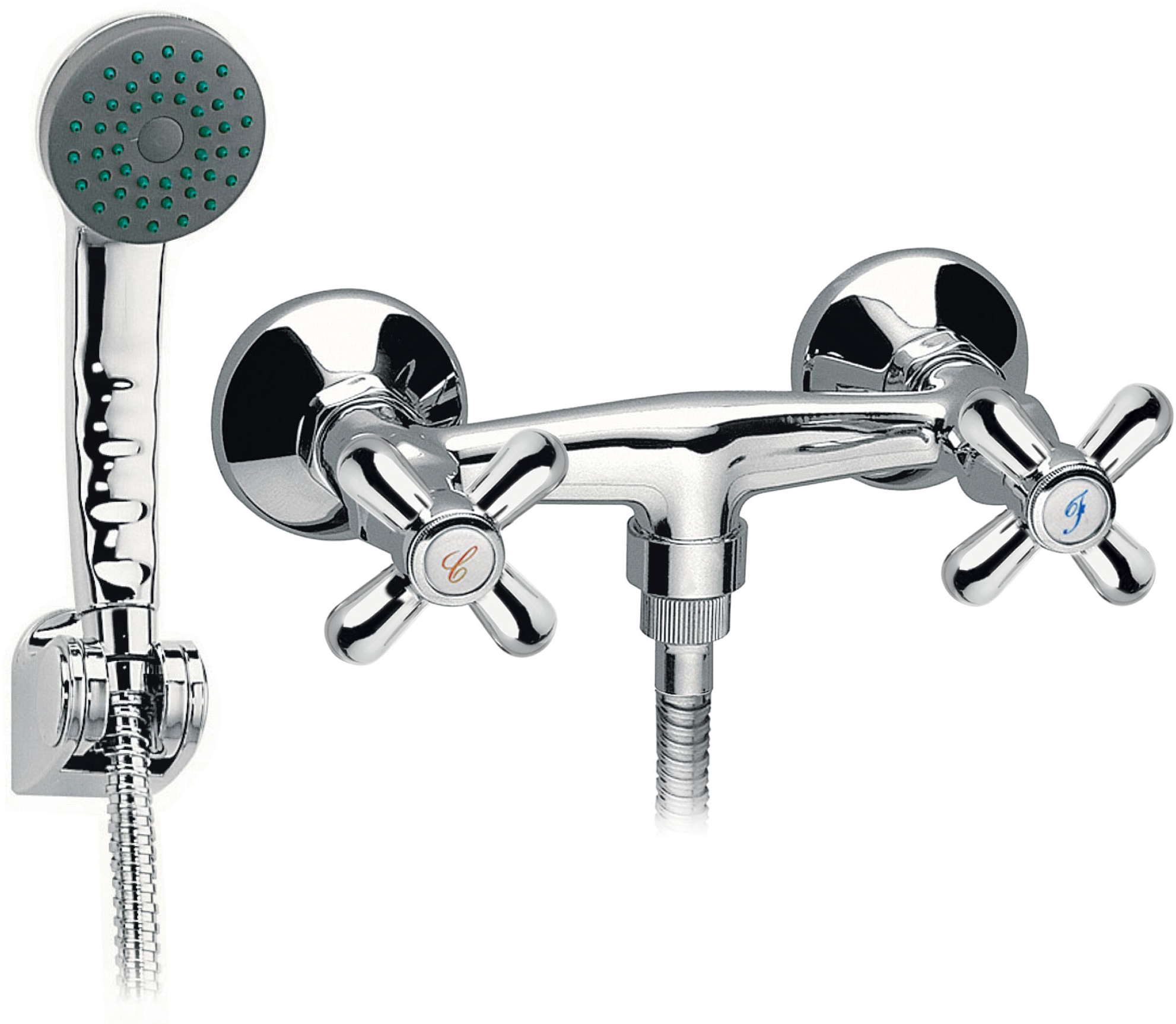 Ferro Retro bateria prysznicowa ścienna chrom XR77