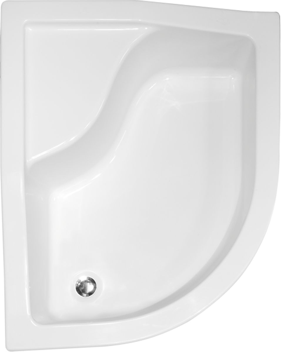 Besco Maxi brodzik 100x80 cm półokrągły asymetryczny prawy biały #BAM-100-NP