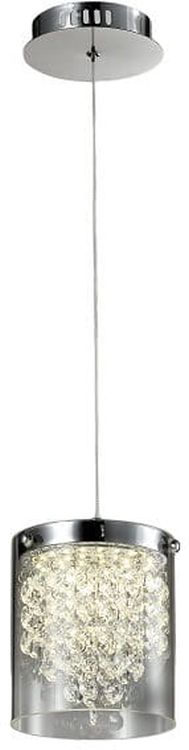 Light Prestige Cantos 1 lampa wisząca 1x6W LED srebrna/przezroczysta LP-1114/1P
