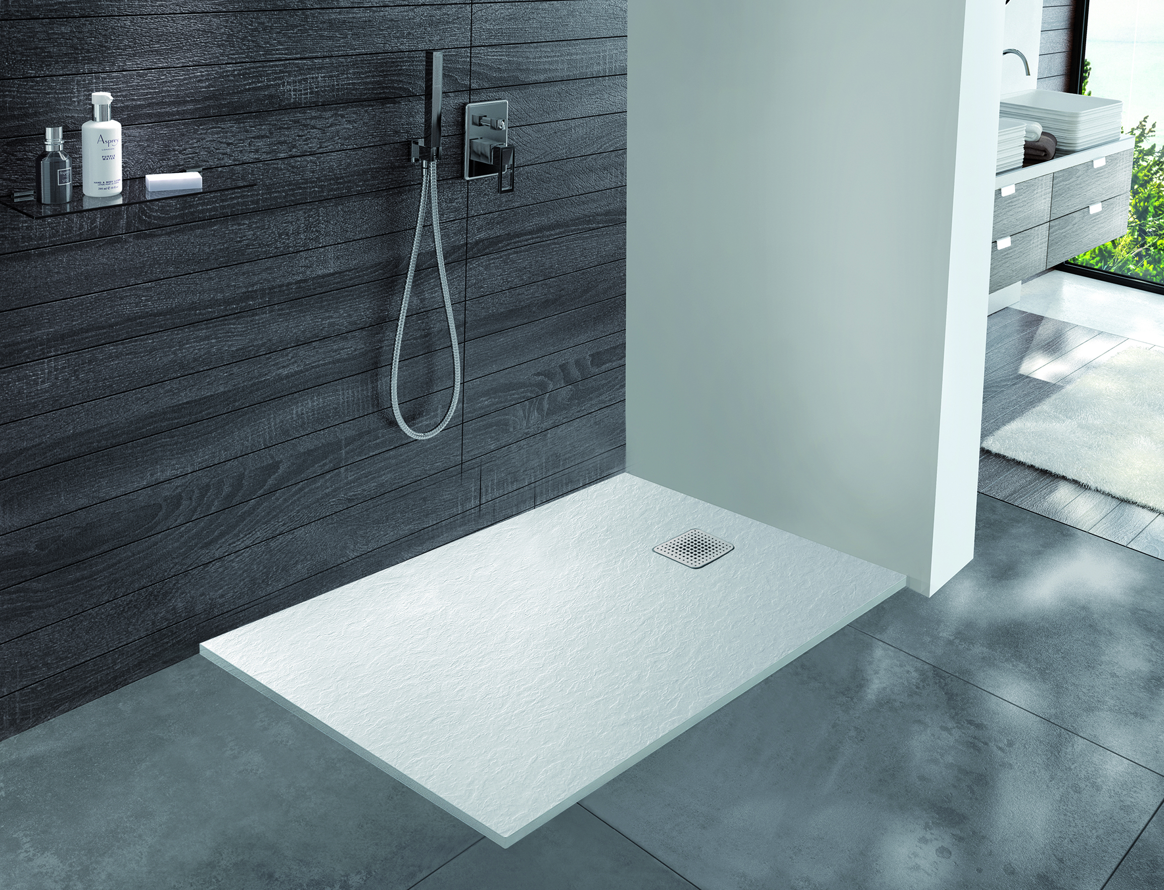 Sanplast Eco Mineral brodzik prostokątny 100x80 cm biały 645-581-0330-01-020