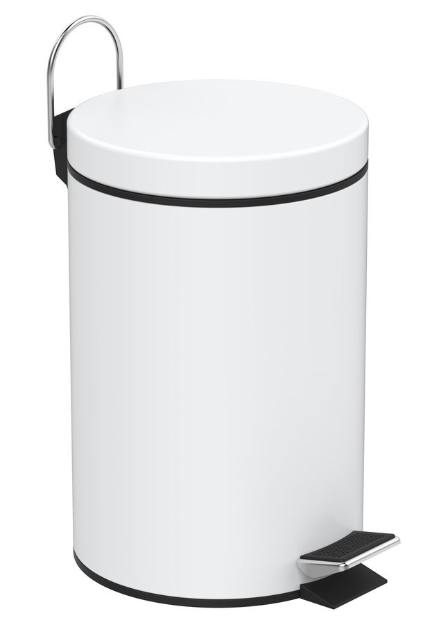 Aqualine Simple Line kosz na śmieci 3 l biały 28103