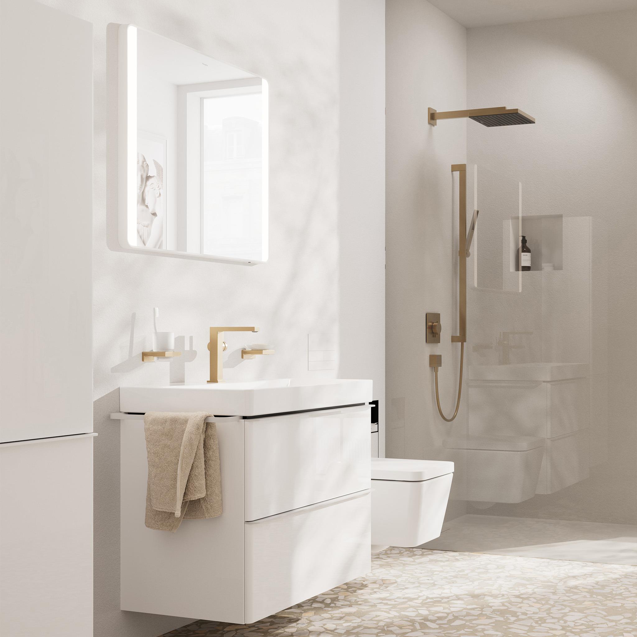 Hansgrohe Xelu Q szafka 78 cm podumywalkowa wisząca biały wysoki połysk/biały mat 54027700