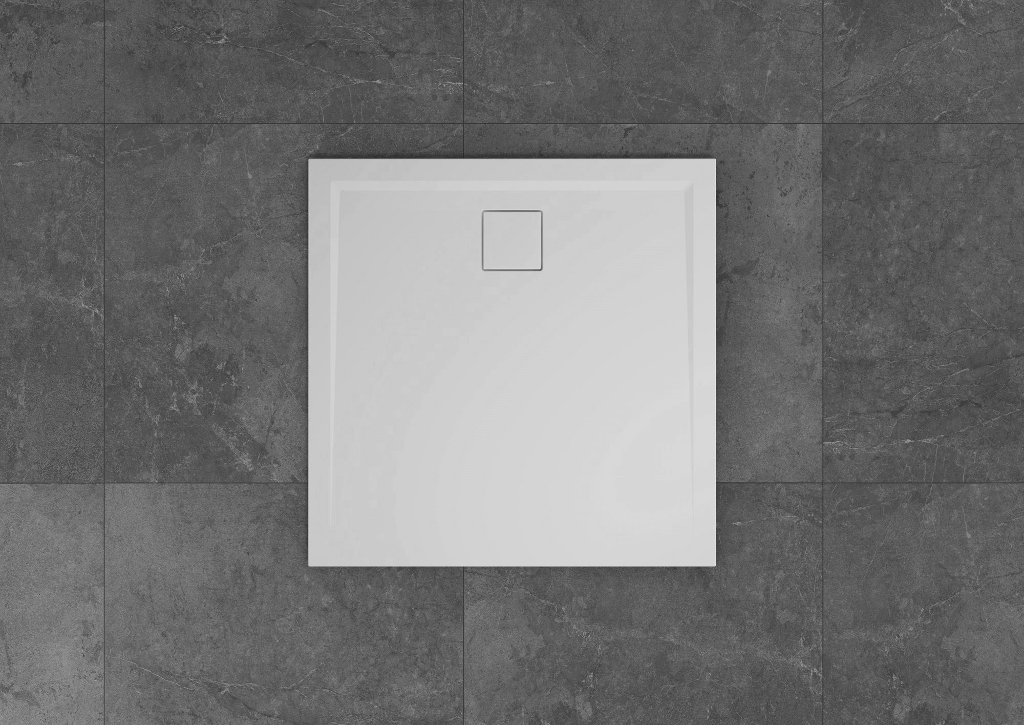 SanSwiss Livada brodzik 80x80 cm kwadratowy biały W20Q08004