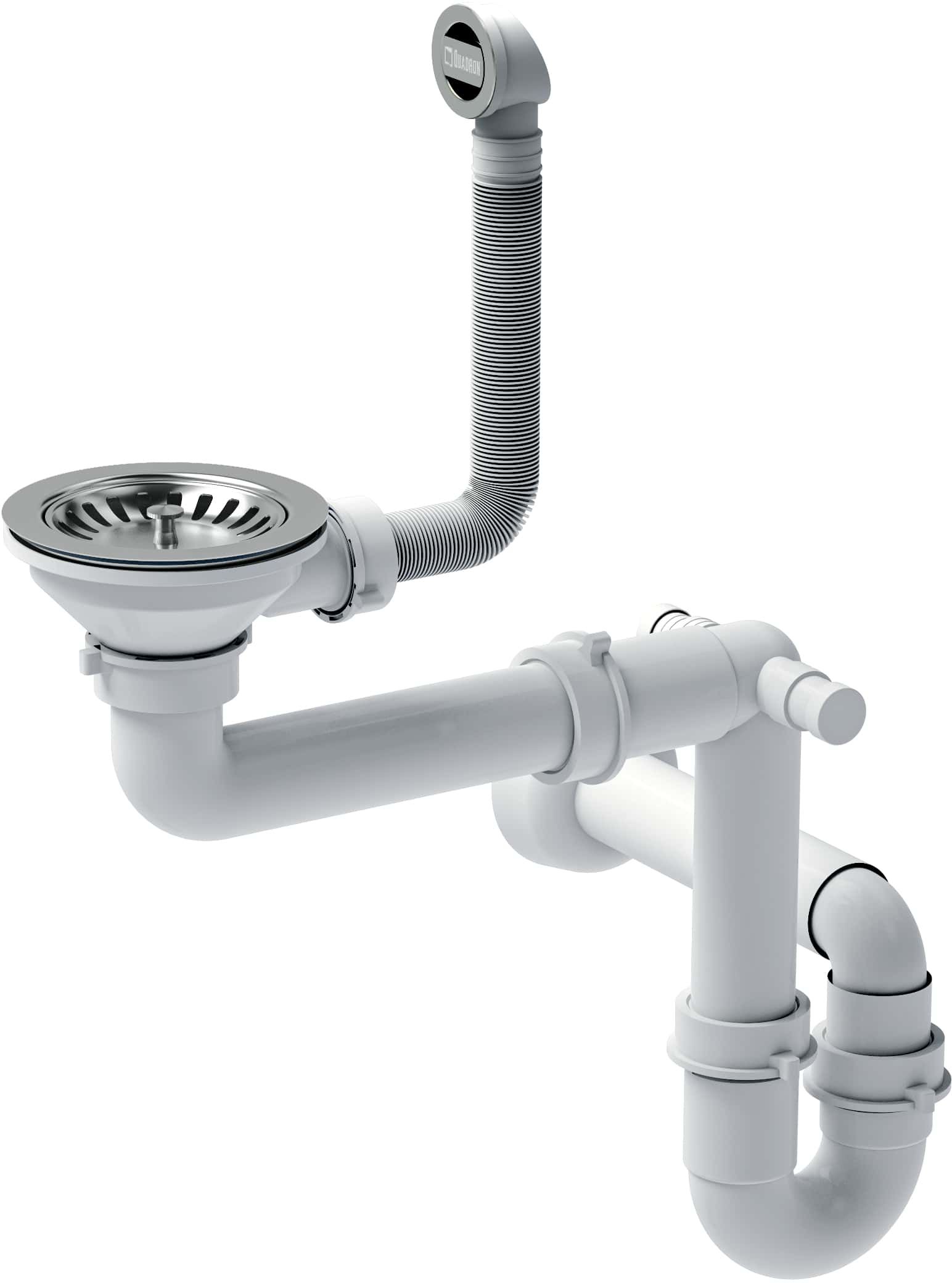 Quadron Save Space syfon zlewozmywakowy stalowy 12GR3-P2B-BS1 - Wysyłka w 24h