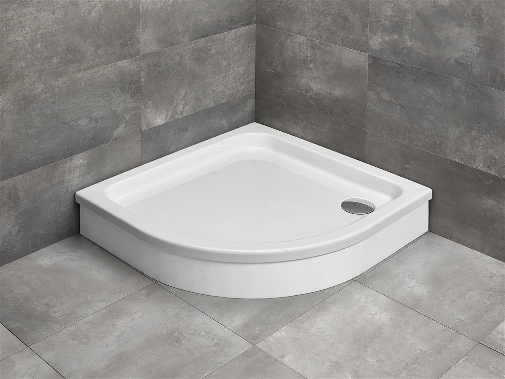 Radaway Siros A brodzik 80x80 cm półokrągły biały SBA8817-1