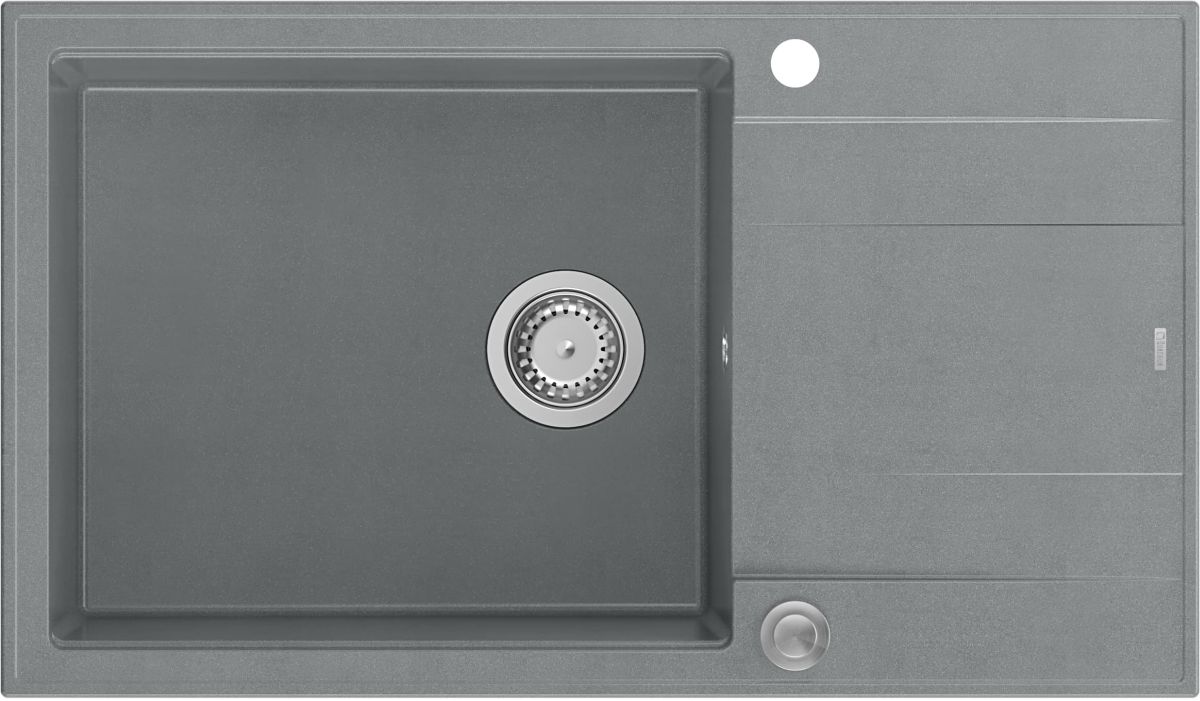 Quadron Evan 136 XL zlewozmywak 86x50 cm GraniteQ silver stone/stal HCQE58650U5_BS_P2O