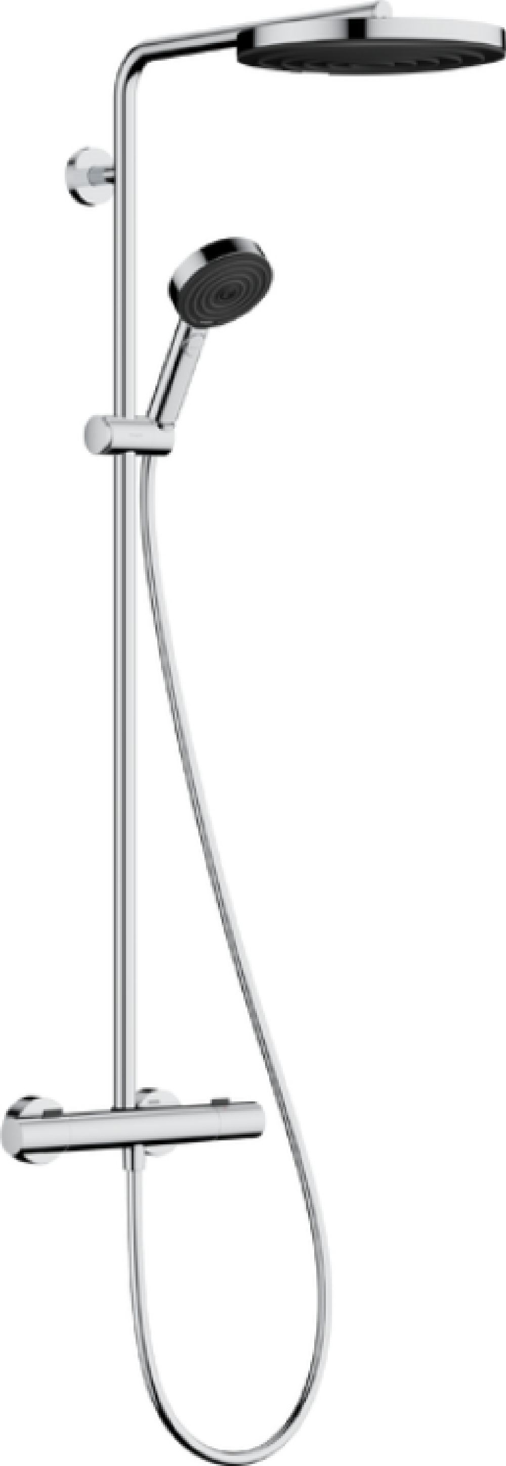 Hansgrohe Pulsify S Puro zestaw wannowo-prysznicowy ścienny termostatyczny z deszczownicą chrom 24237000