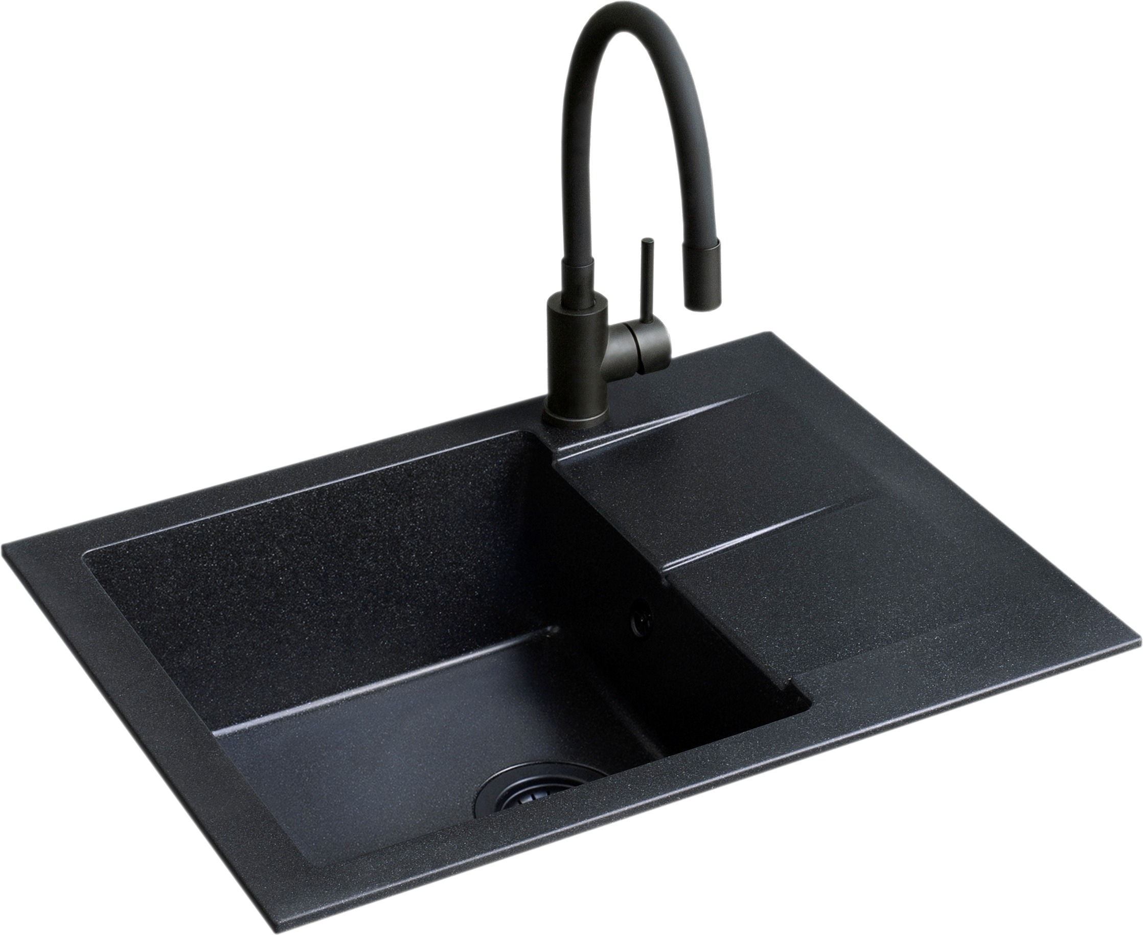 Berg Black zlewozmywak z baterią onyx/czarny ZZH1411ABFBK