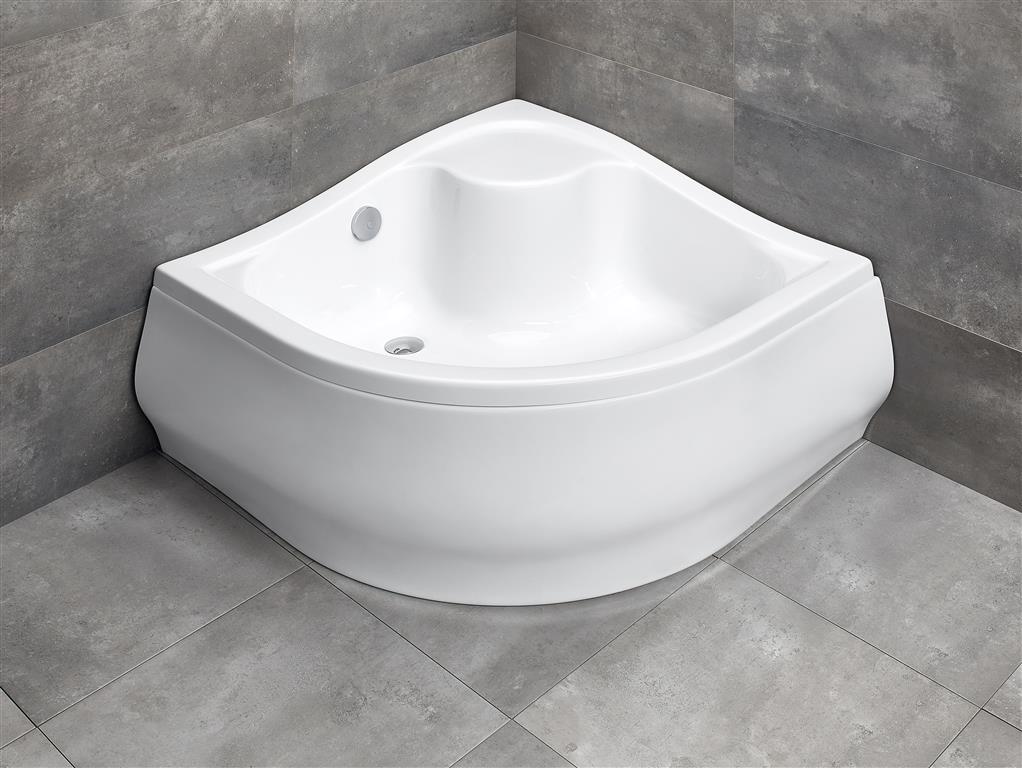 Radaway Korfu A brodzik 80x80 cm półokrągły biały 4S88400-03