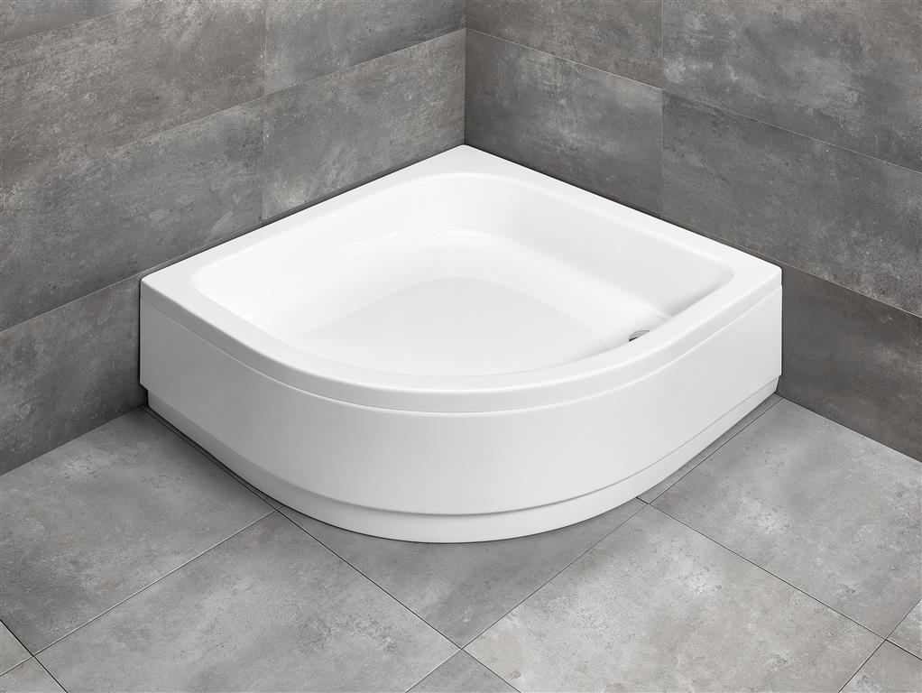 Radaway Samos A brodzik 80x80 cm półokrągły biały 4S88300-03