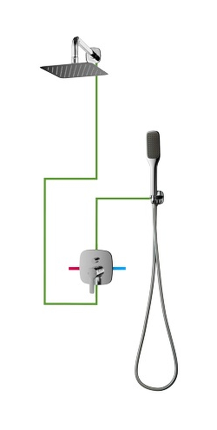 Omnires Hudson system prysznicowy podtynkowy chrom SYSHS24XCR