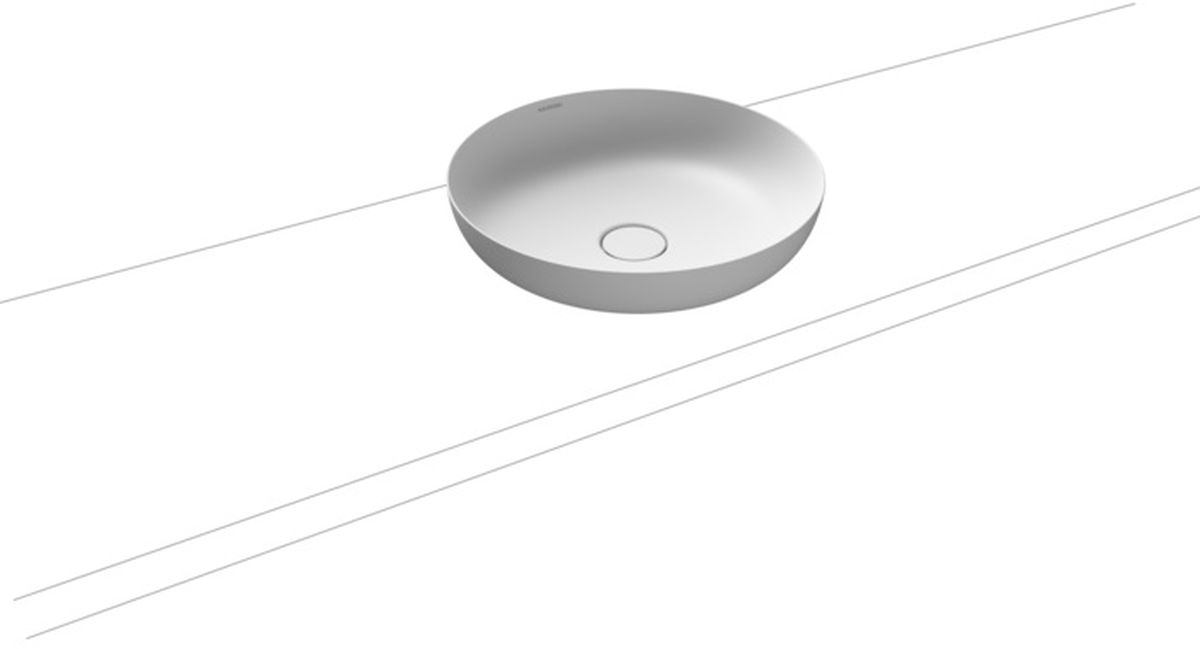 Kaldewei Miena umywalka nablatowa 45 cm okrągła model 3180 biały mat 909306003711