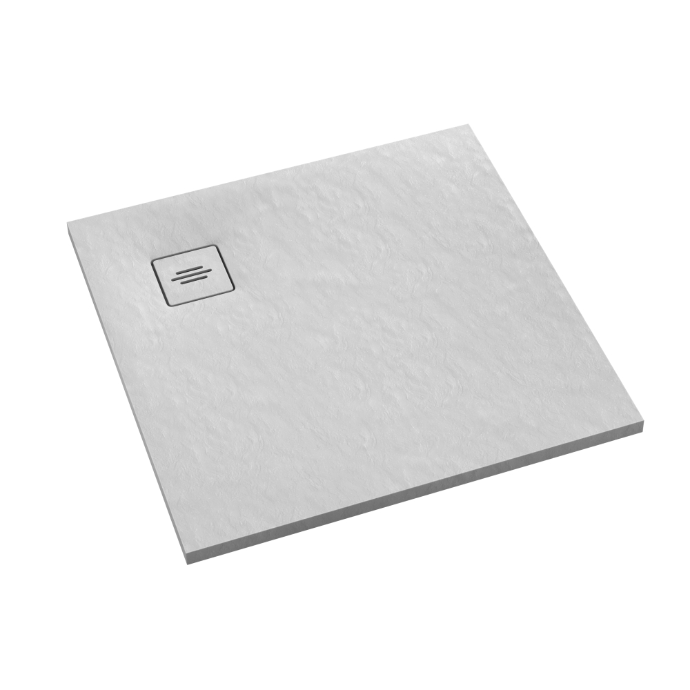 Schedline Protos brodzik 80x80 cm kwadratowy biały kamień 3SP.P1K-8080/B/ST-M1/B/ST