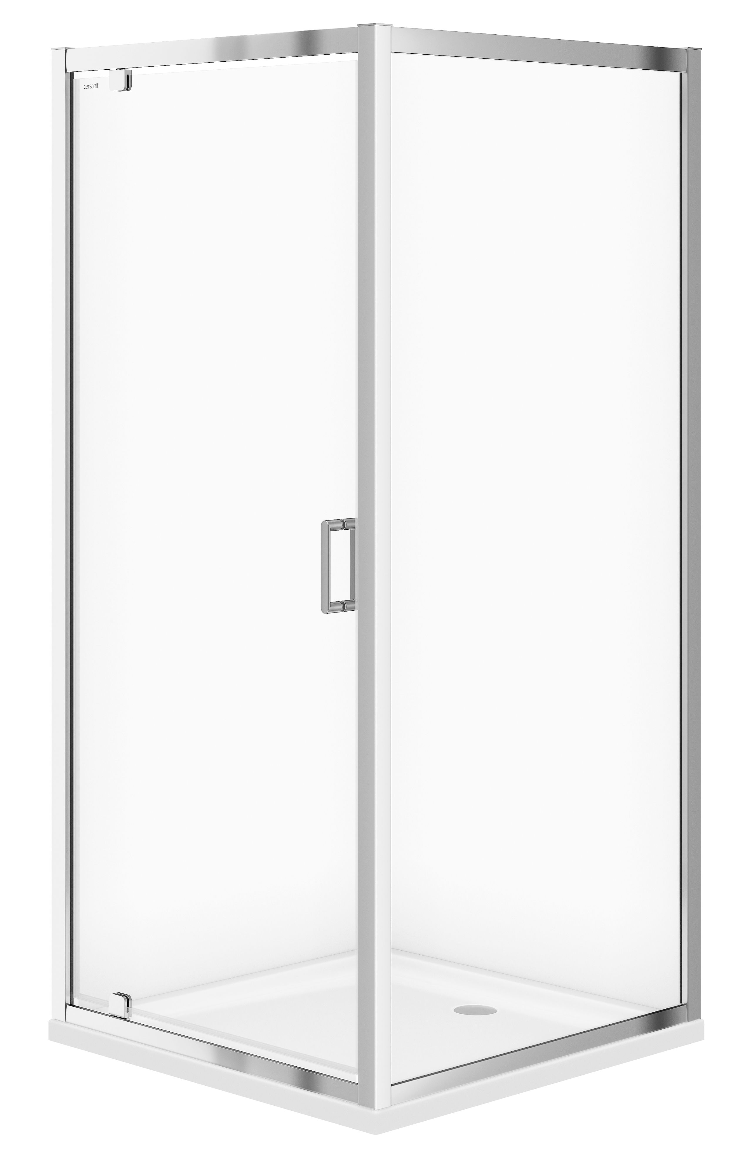 Cersanit Arteco SET B153 kabina prysznicowa 90 cm kwadratowa z brodzikiem Tako chrom/szkło przezroczyste S601-116