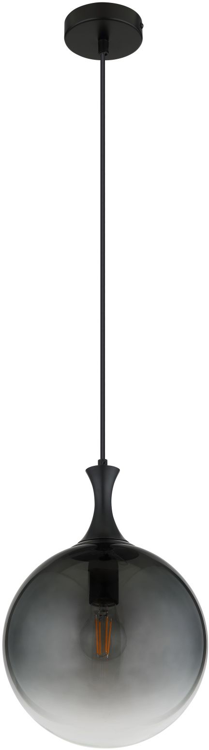Globo Lighting Dalton lampa wisząca 1x10 W czarna-przydymiona 15885H
