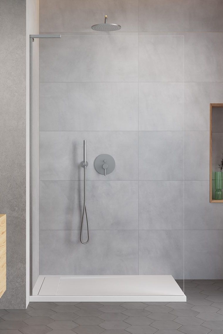 Radaway Modo SL Brushed Nickel II ścianka prysznicowa walk-in 120 cm nikiel szczotkowany/szkło przezroczyste 10319124-91-01L