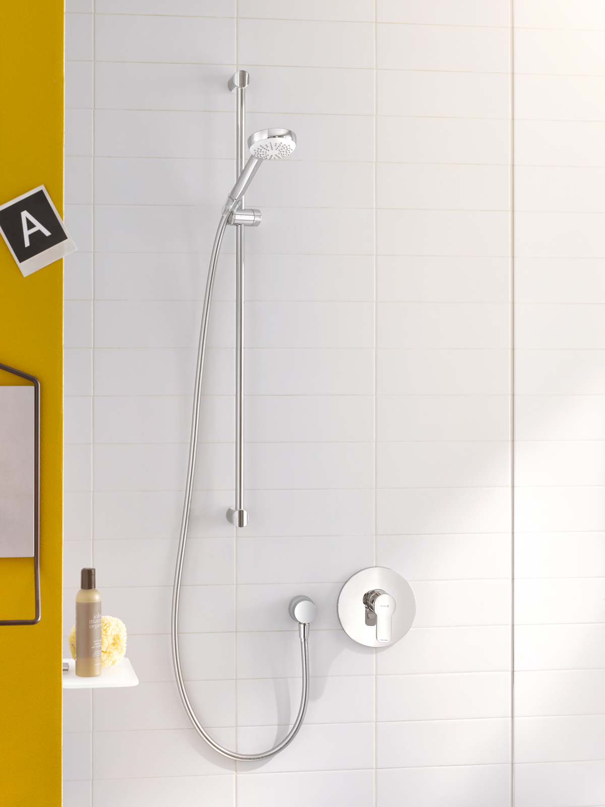 Kludi Logo Neo 1S zestaw prysznicowy ścienny z drążkiem chrom 6816005-00 - Wysyłka w 24h
