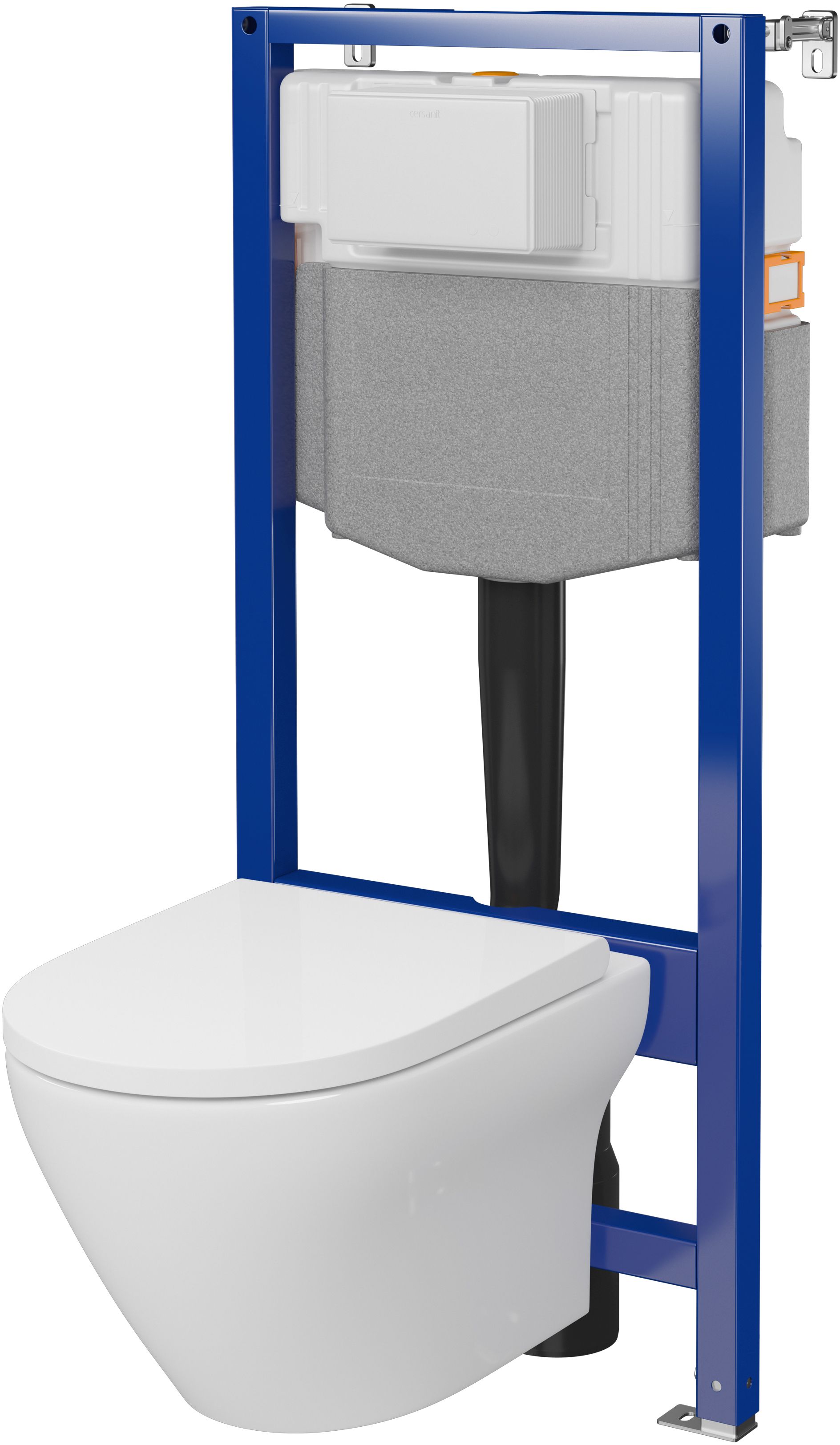 Zestaw Cersanit Larga miska WC CleanOn z deską wolnoopadającą i stelaż podtynkowy Aqua 2.0 S701-800