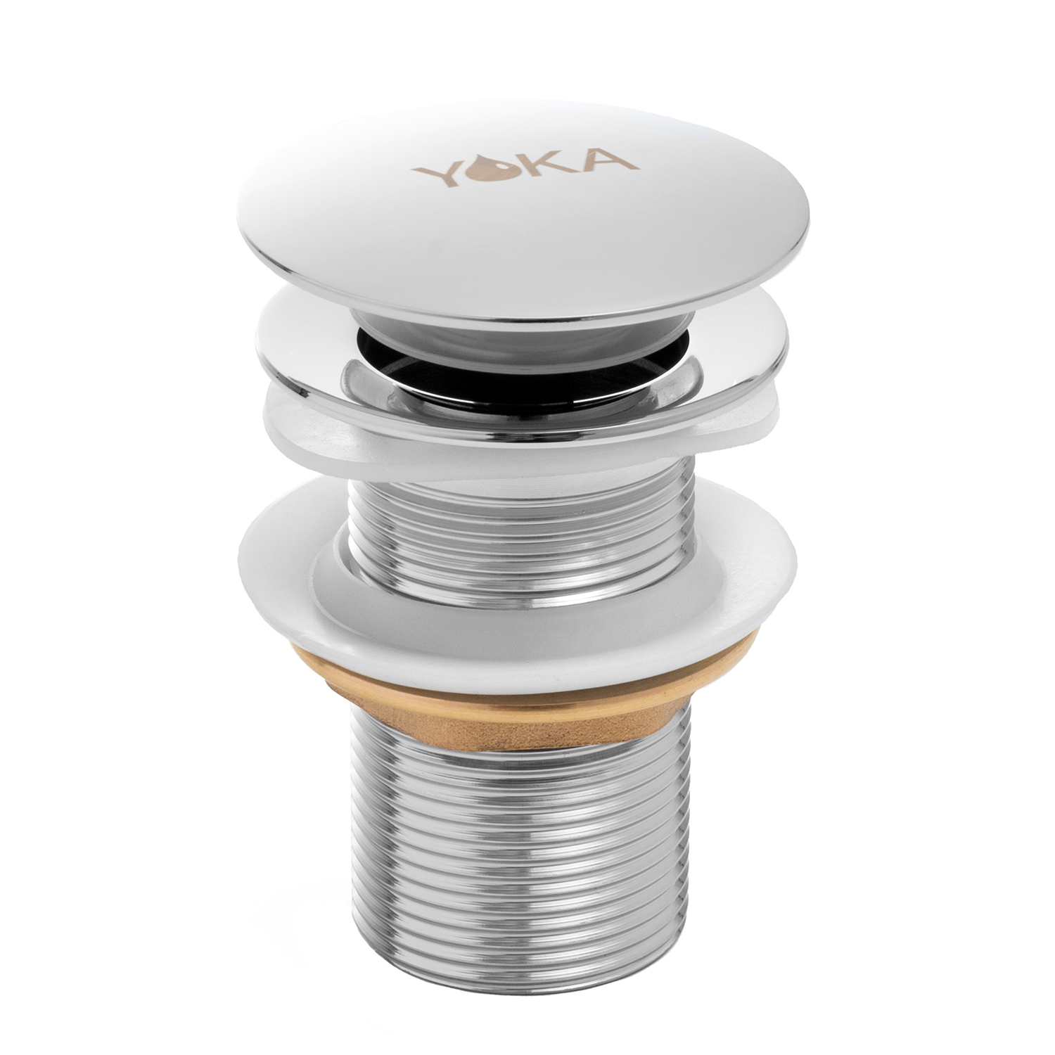 YokaHome Pop korek do umywalki klik-klak chrom BK.POP-14-BP-CHR