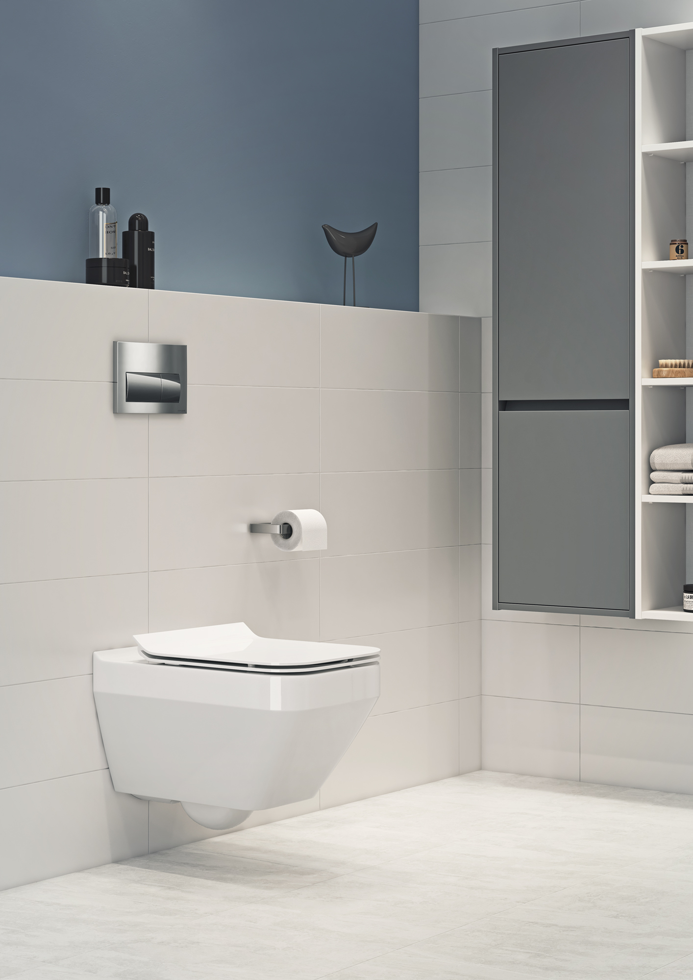 Zestaw Cersanit Crea miska WC CleanOn wisząca z deską Slim wolnoopadającą S701-213 - Wysyłka w 24h