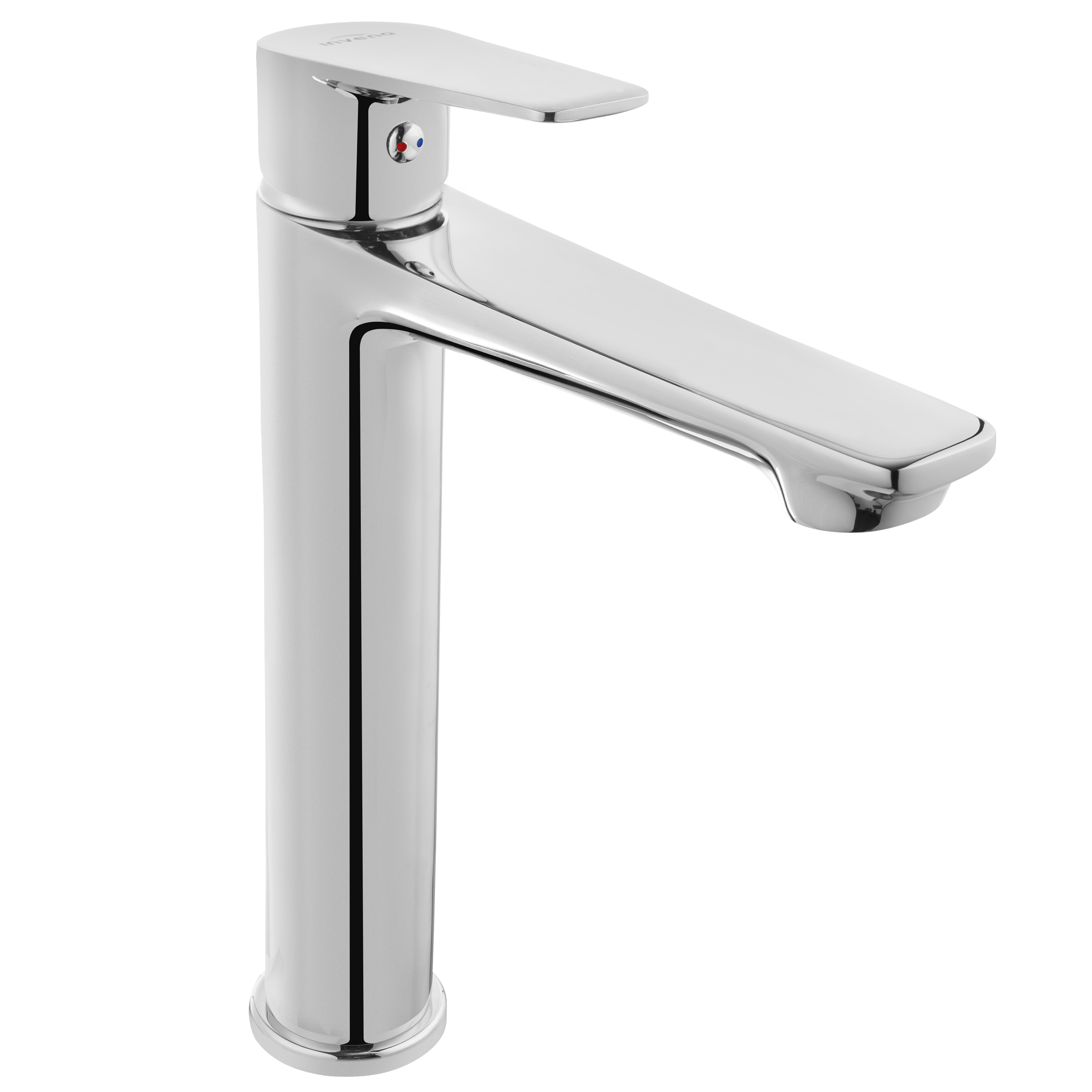 Invena Dokos bateria umywalkowa stojąca wysoka chrom BU-19-W01